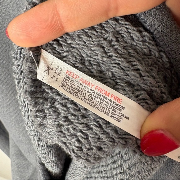 Free People Free-est Miley Set Gray Lounge Sweater Top & Skirt Outfit Size XS - Picture 9 of 13